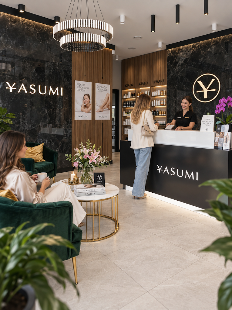 Rzeczywiste wnętrze Instytutu YASUMI Ząbki